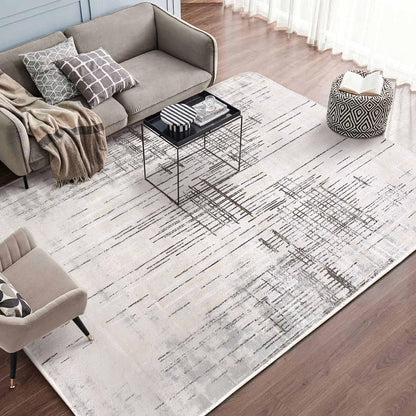 Rugs Mordern Soft Abstract Distressed Area Rugs for Living Room/Bedroom/Dining Room,Medium Pile Carpet Floor Mat (2.6 X 3.9 Ft, Gray/Green/Grey)