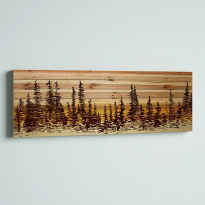 Haimes " Pine Tree Sunset " by Parvez Taj on Wood