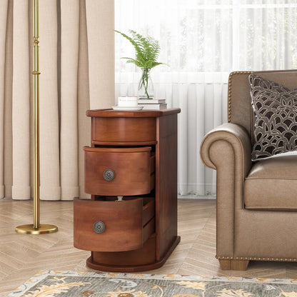 Solid Wood 2 - Drawer End Table