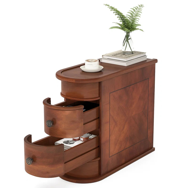 Solid Wood 2 - Drawer End Table