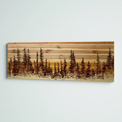 Haimes " Pine Tree Sunset " by Parvez Taj on Wood