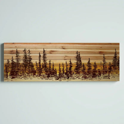 Haimes " Pine Tree Sunset " by Parvez Taj on Wood