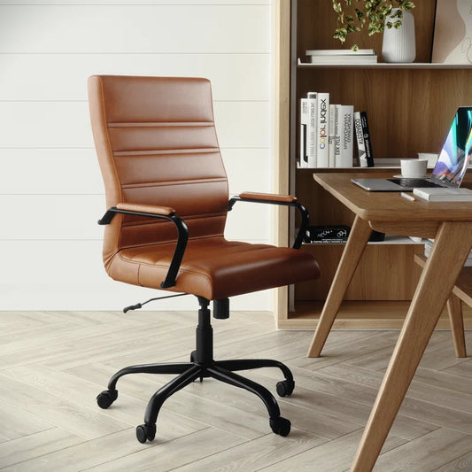 ® High Back Executive Swivel Office Chair with Metal Frame and Arms